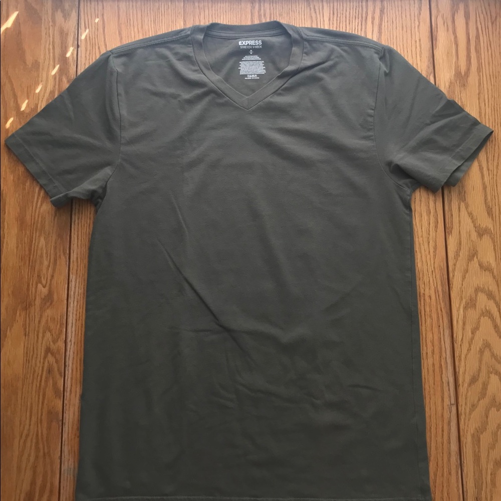 Express elastic fitted v-neck